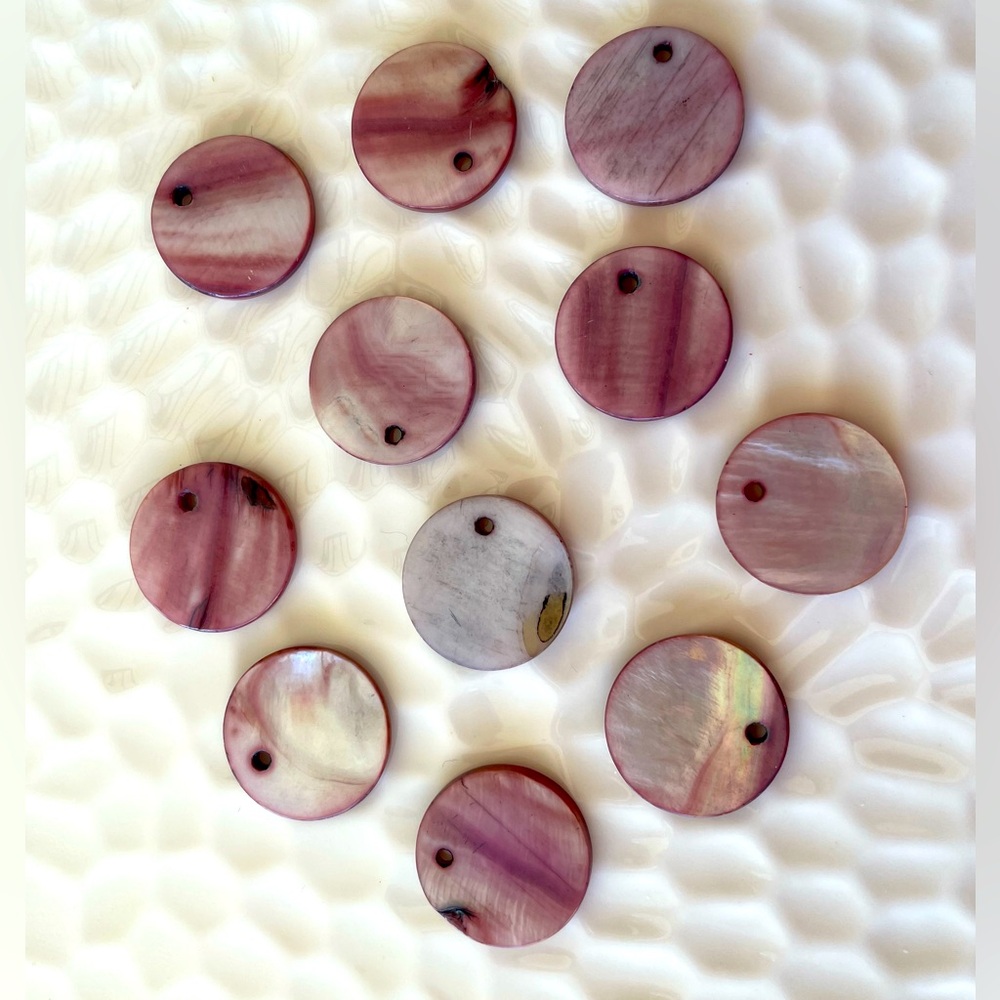 10 Stunning Round Dusky Pink 20mm Shell Beads for Jewelry Craft Making